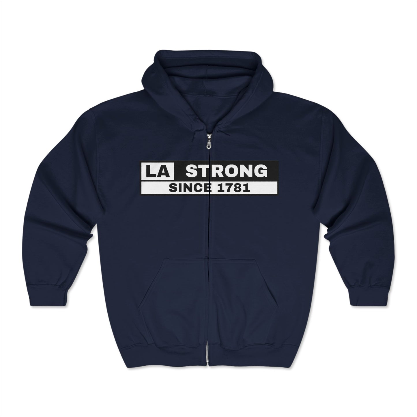 LA Strong Full Zip Hoodie - Comfortable Unisex Sweatshirt for Casual Style