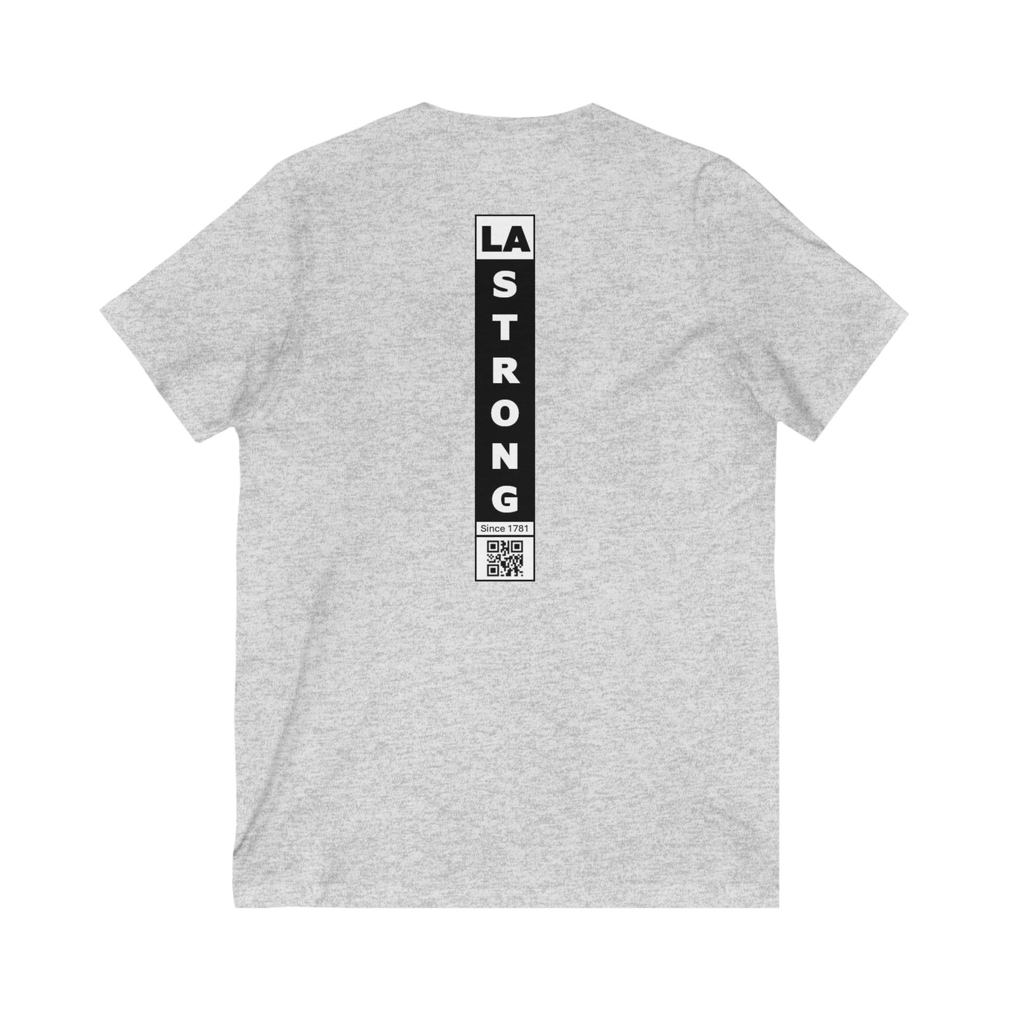 LA Strong V-Neck Tee - Unisex Gray Shirt Celebrating Los Angeles Heritage