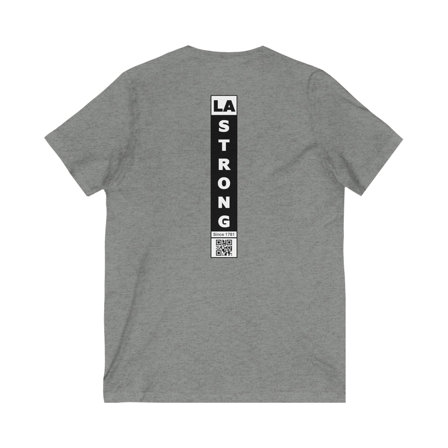 LA Strong V-Neck Tee - Unisex Gray Shirt Celebrating Los Angeles Heritage