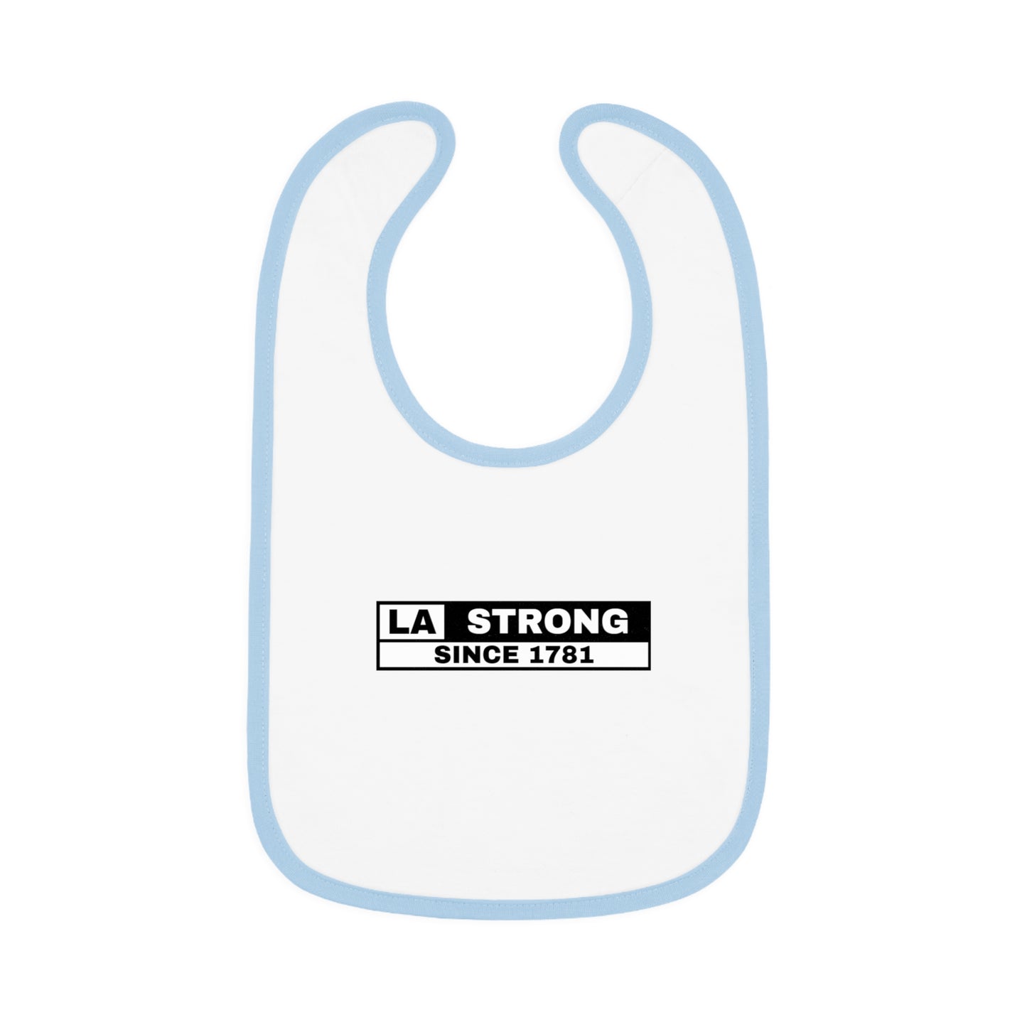 LA Strong Contrast Trim Jersey Bib - Baby Bib for Messy Eaters