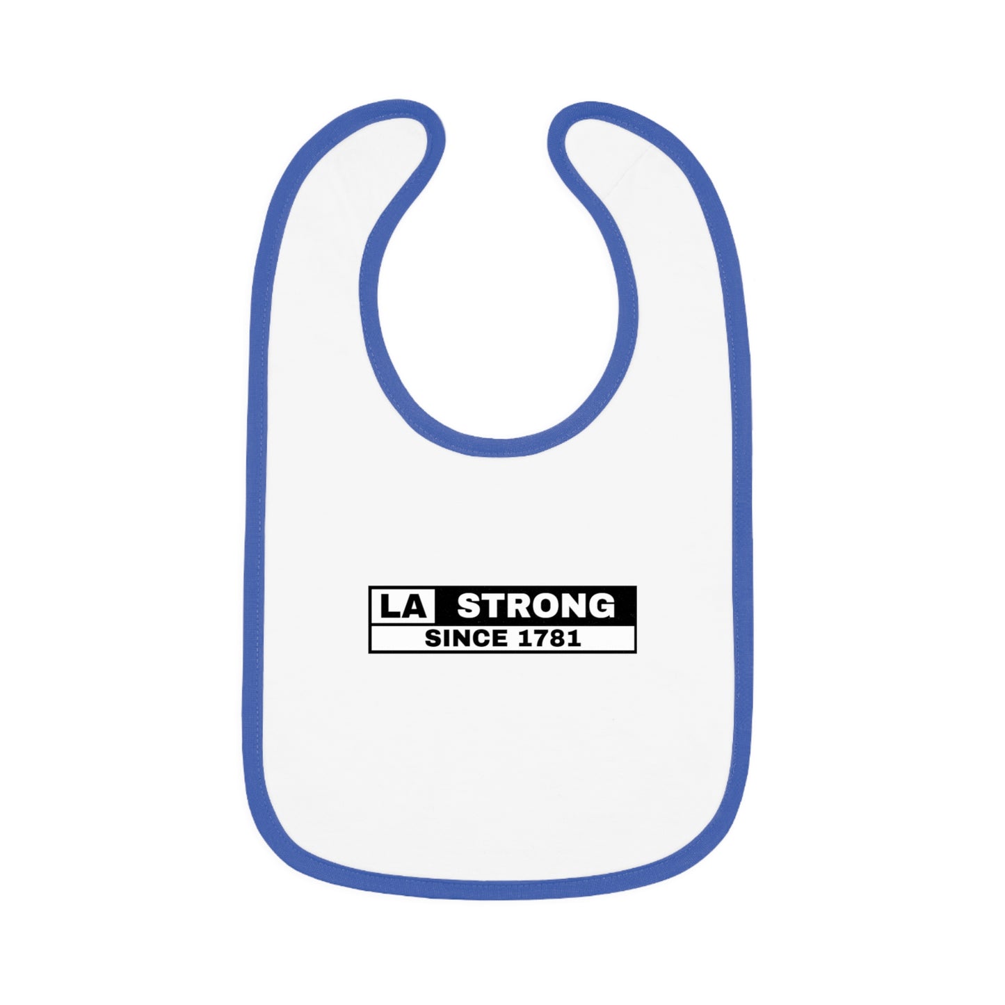 LA Strong Contrast Trim Jersey Bib - Baby Bib for Messy Eaters