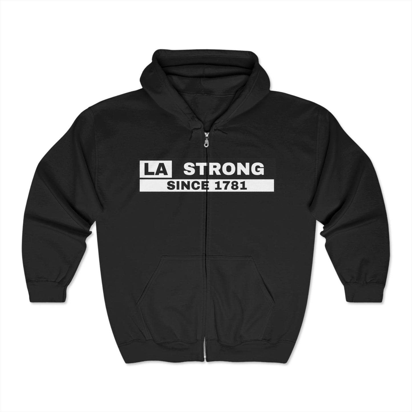 LA Strong Full Zip Hoodie - Comfortable Unisex Sweatshirt for Casual Style