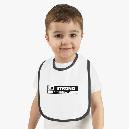 LA Strong Contrast Trim Jersey Bib - Baby Bib for Messy Eaters