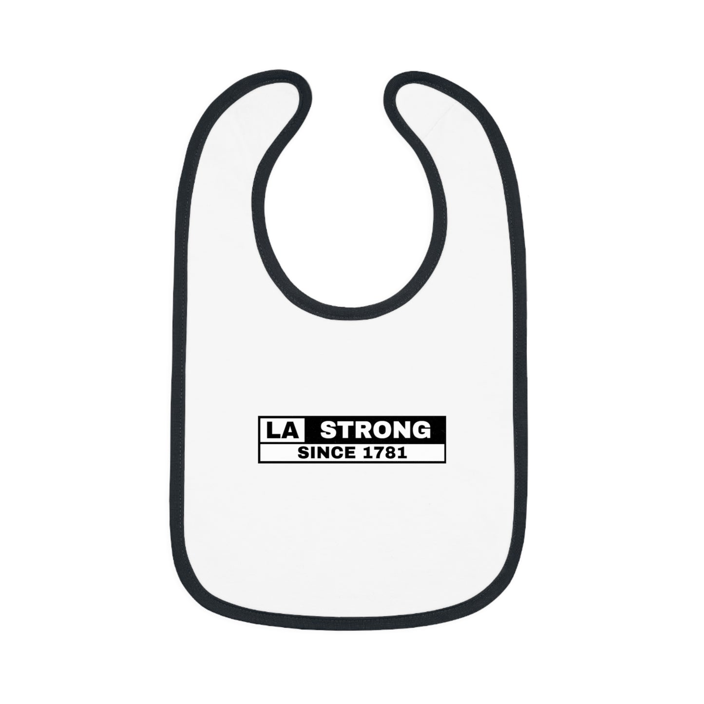 LA Strong Contrast Trim Jersey Bib - Baby Bib for Messy Eaters