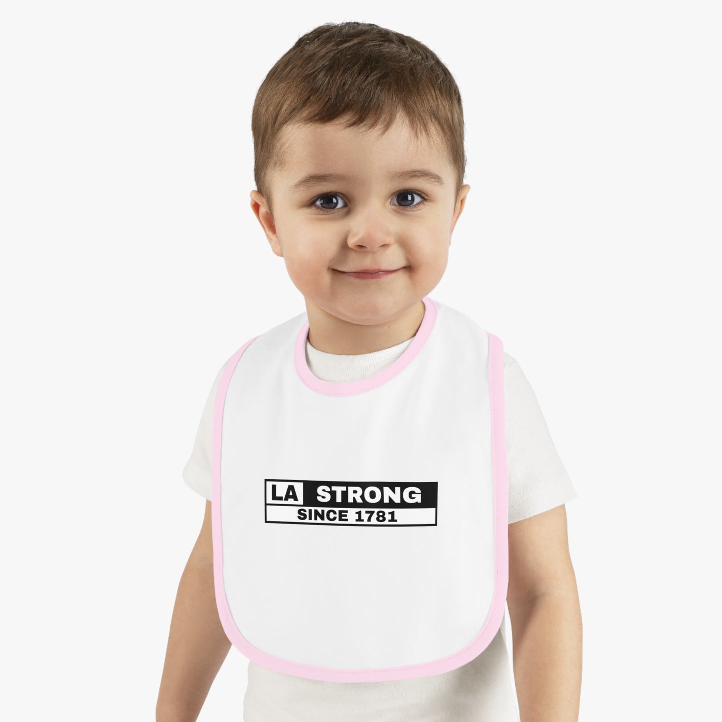 LA Strong Contrast Trim Jersey Bib - Baby Bib for Messy Eaters